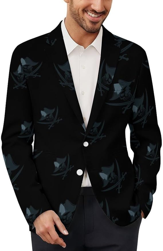 Sea Skull Novelty Men's Blazer Suit Jackets 6X-Large - skull jacket