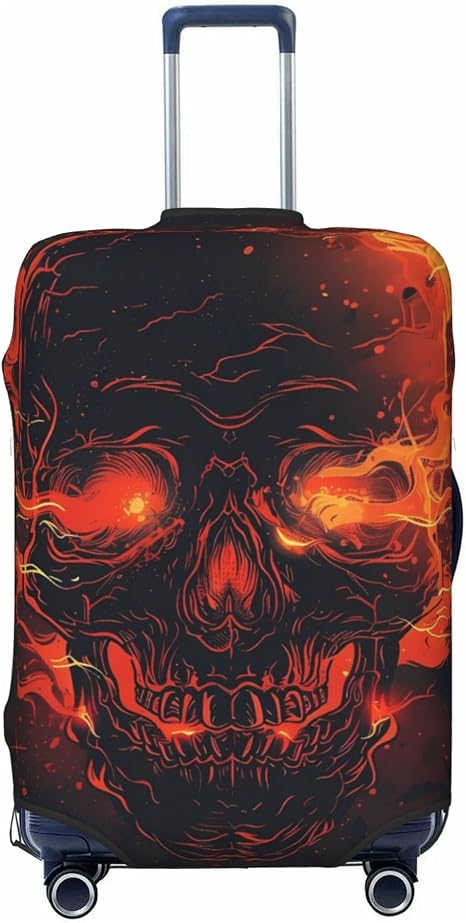 Travel Suitcase Cover Luggage Cover,Fits 18"-32",Skull Art Aesthetic (3) - skull suitcase