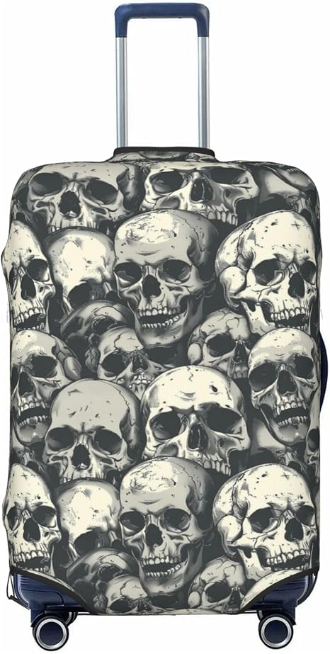 Travel Suitcase Cover Luggage Cover,Fits 18"-32",Skull Art Aesthetic (10) - skull suitcase