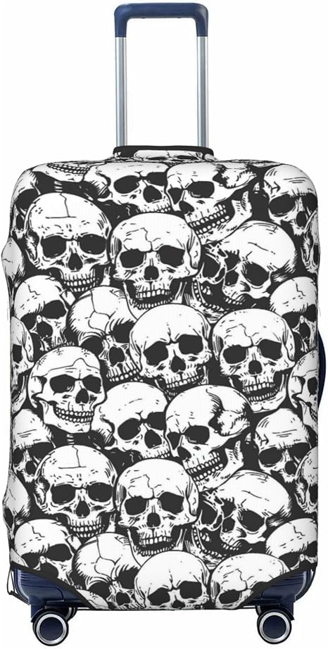 Travel Suitcase Cover Luggage Cover,Fits 18"-32",Skull Art Aesthetic (7) - skull suitcase
