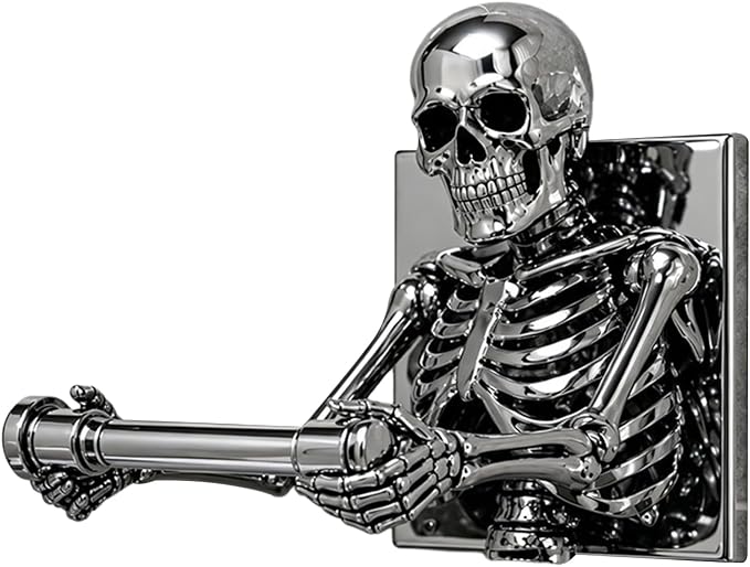 Skull Bathroom Decor Skeleton Hand Toilet Paper Holder