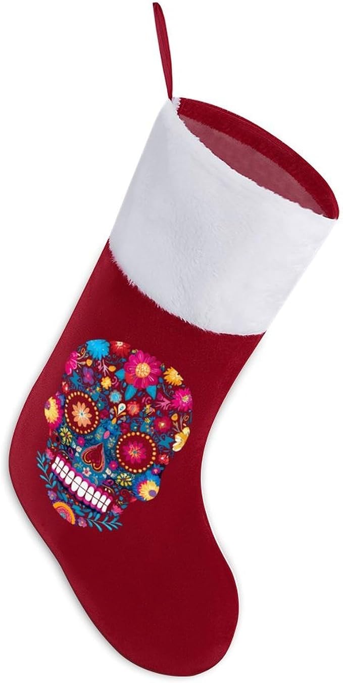 Sugar Skull Christmas Stockings for Home Decor - sugar skull costume