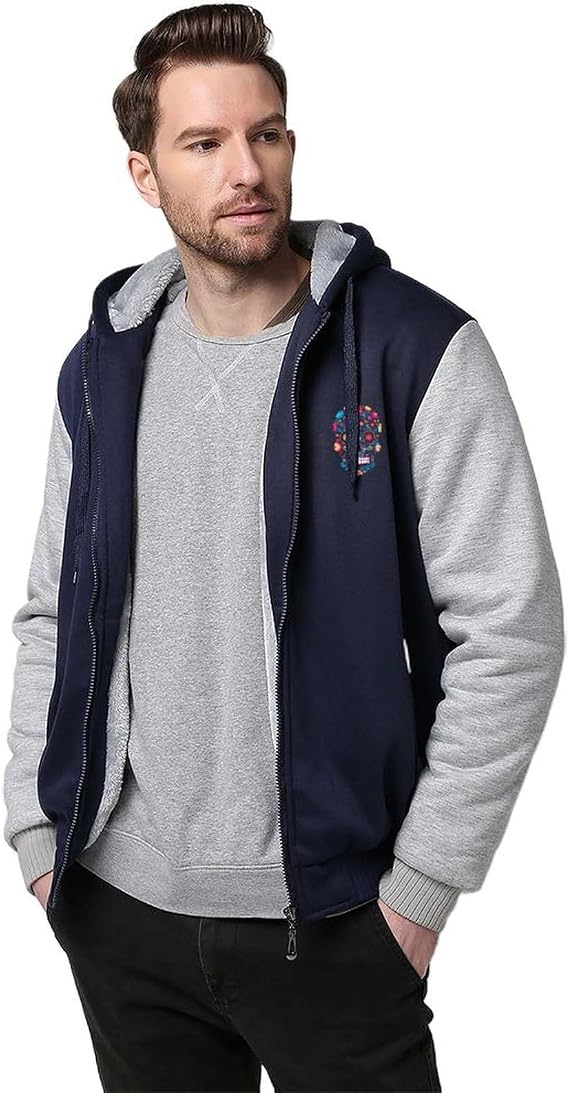 Sugar Skull Men's Fleece Sweatshirt Coat 5XL - sugar skull costume
