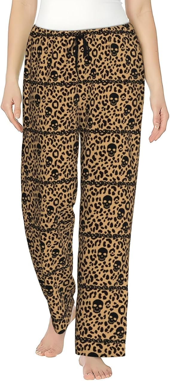 Women'S Pajama Long Pants Sweatpants Funny Large Plus Joggers Pockets Pant Sports Trousers With Drawstring Fits Size - skull pajamas