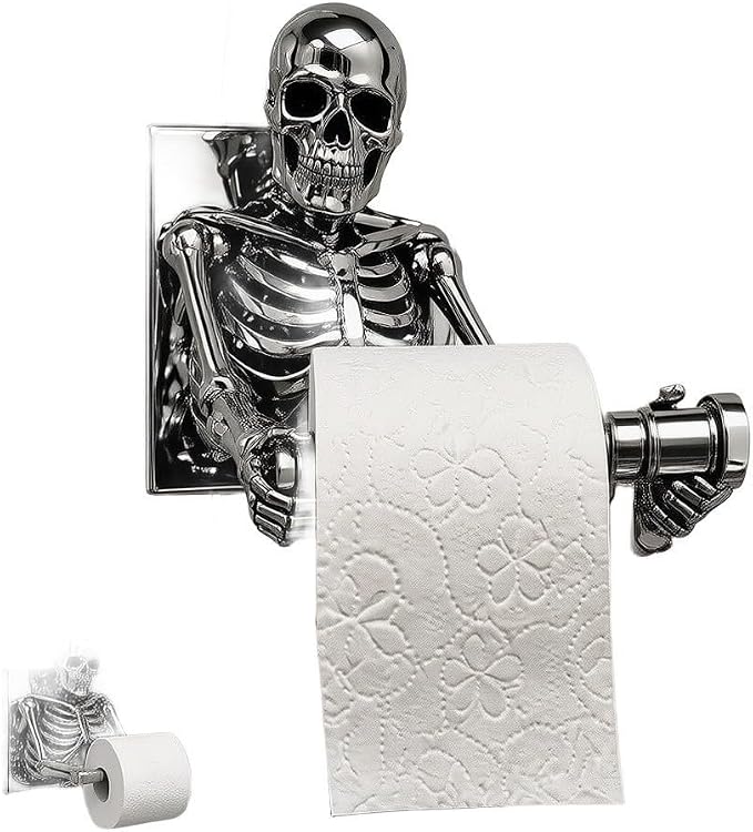 Gothic Skull for tp Holder Wall Mounted Decor Gothic Skull for - skull toilet paper