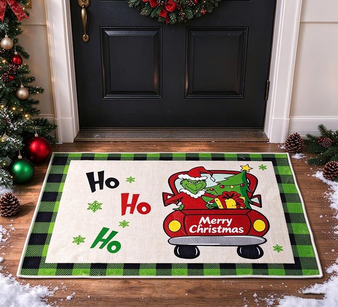 Funny Festive Doormat, Merry Christmas Welcome Door Mat