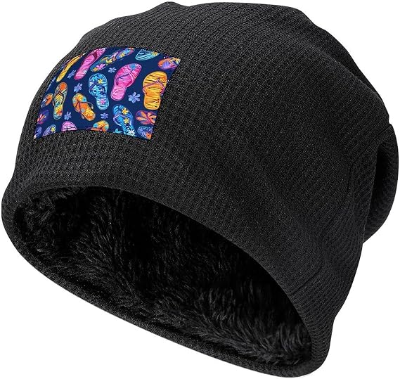 Summer Flip Flops Winter Beanie Hats Warm Knit Skull Cap - sugar skull costume