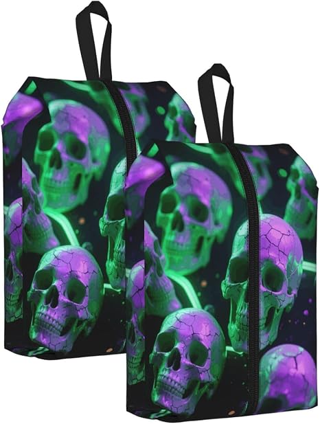 Large Shoe Bags For Travel Waterproof Zipper Travel Shoe Bag With Handle - sugar skull boots