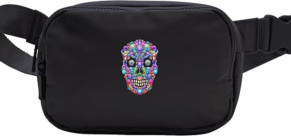 Halloween Candy Sugar Skull Day Of The Dead Trick Or Treat Crossbody Bag