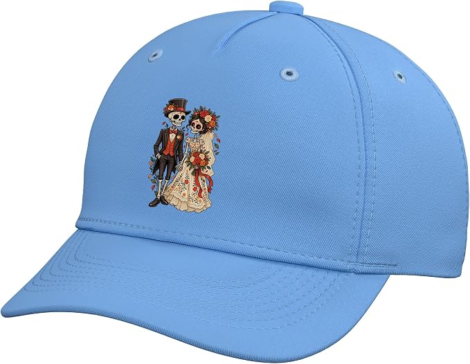 Sugar Skull Couple Adjustable Baseball Hat - skull tshirt