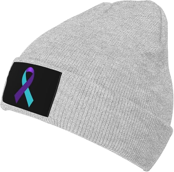 Suicide Prevention Awareness Ribbon Warm Skull Cap - skull jacket