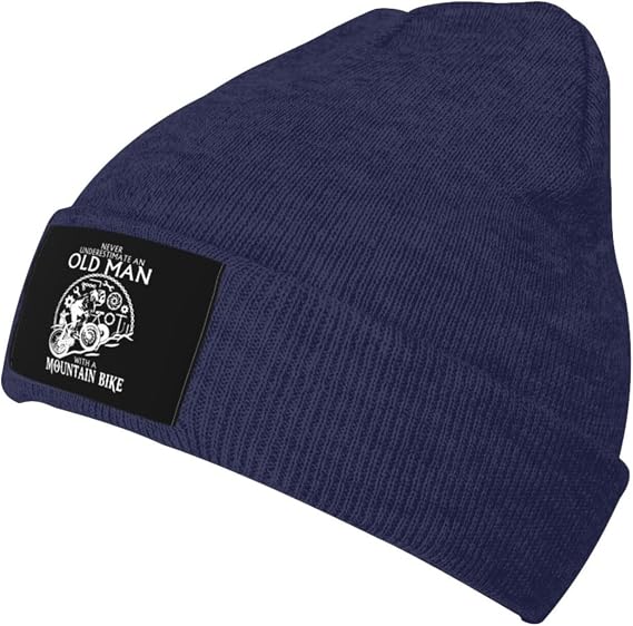 Never Underestimate an Old Man with A Mountain Bike Warm Skull Cap - skull jacket