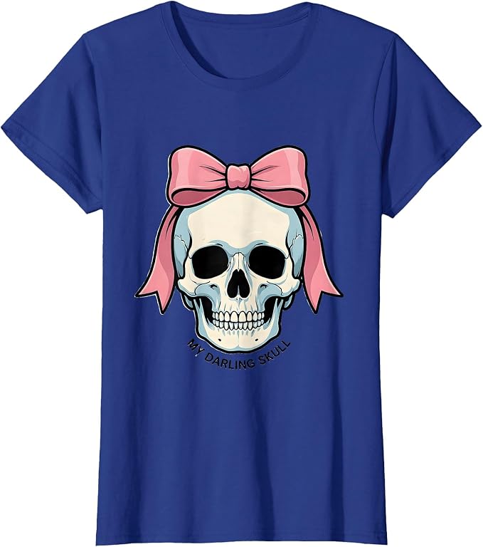My Darling Skull Coquette Gothic Halloween Novelty Party T-Shirt - skull tshirt