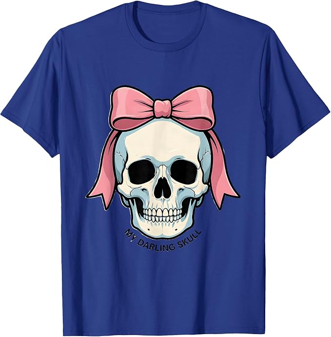 My Darling Skull Coquette Gothic Halloween Novelty Party T-Shirt - skull tshirt