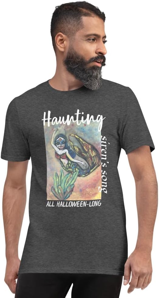 Siren Sugar Skull Mermaid Halloween Original Art Unisex T-Shirt - skull tshirt