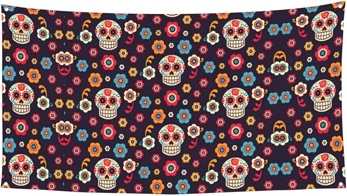 Sugar Skulls Print Birthday Decorations Backdrop Banner Party Decorations Photography Background For Graduation Supplies 6 X 3 Ft - skull sticker