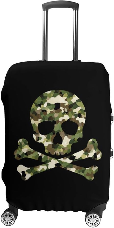 Camouflage Skull Luggage Covers Travel Suitcase Protector M - skull suitcase