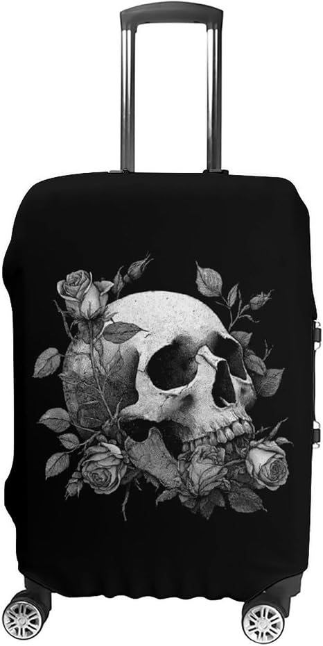 Vintage Skull Luggage Covers Travel Suitcase Protector XL - skull suitcase