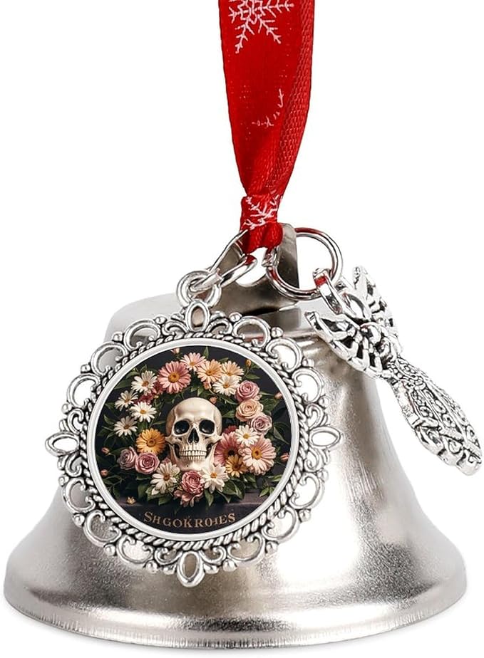 Christmas Bells Christmas Decor Jingle Bells Bonsai Tree Sugar Skull - skull wreath