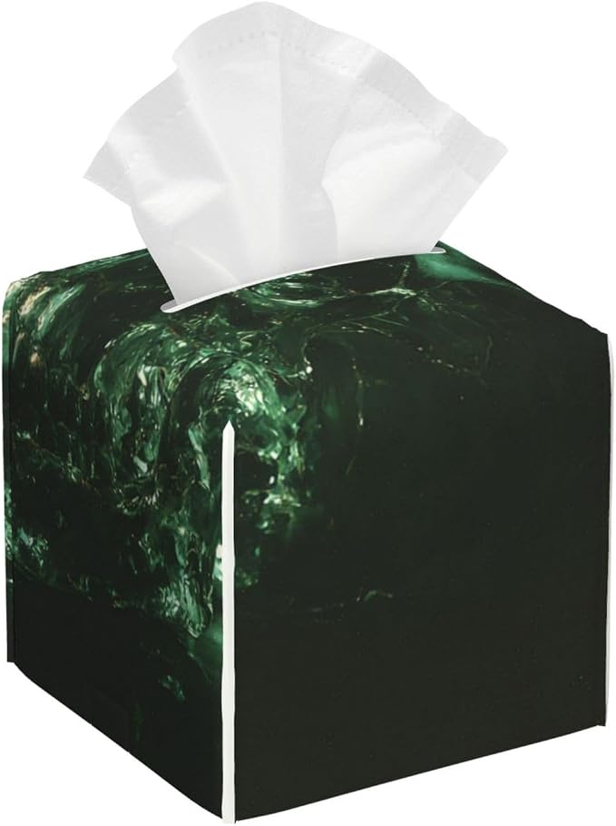 Tissue Box Cover Square Tissues Cube Boxes PU Leather Tissue Holder