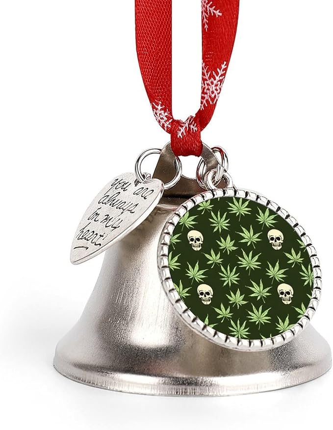Skull Weed Christmas Tree Hanging Round Pendant - skull lamp